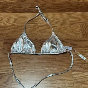 Skims metallic swim top